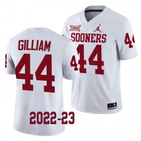 Kelvin Gilliam Oklahoma Sooners 2022-23 College Football Game Jersey Men's White #44 Uniform
