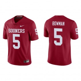 Billy Bowman Oklahoma Sooners Nike Game College Football Jersey Crimson