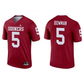 Billy Bowman Oklahoma Sooners Jordan Brand Legend College Football Jersey Crimson