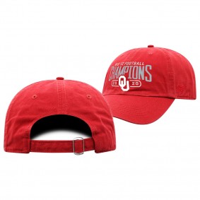 Oklahoma Sooners Crimson 2020 Big 12 Football Champions Crew Adjustable Hat