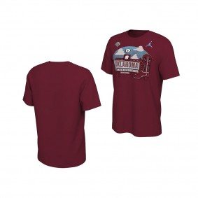 Oklahoma Sooners Crimson 2020 Cotton Bowl Bound Illustrated T-Shirt