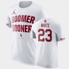 Oklahoma Sooners Dashaun White White Phrase Performance NCAA Football T-Shirt