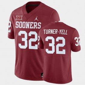 Oklahoma Sooners Delarrin Turner-Yell Crimson Home Game Jersey NCAA Football
