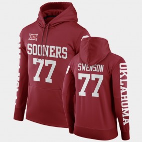 Oklahoma Sooners Erik Swenson Crimson Name and Number NCAA Football Hoodie