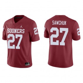 Gavin Sawchuk Oklahoma Sooners Jordan Brand Game College Football Jersey Crimson