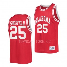 Oklahoma Sooners Grant Sherfield Crimson #25 Classic Jersey 2022-23 Retro Basketball
