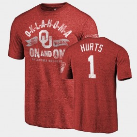 Oklahoma Sooners Jalen Hurts Crimson Hometown Collection T-Shirt