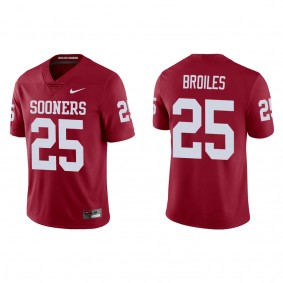 Justin Broiles Oklahoma Sooners Nike Game College Football Jersey Crimson