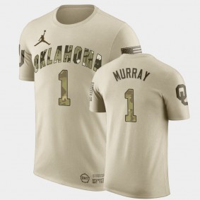 Oklahoma Sooners Kyler Murray Oatmeal OHT Military Appreciation NCAA Football T-Shirt