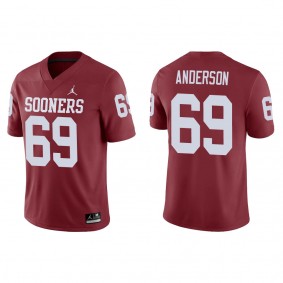 Nate Anderson Oklahoma Sooners Jordan Brand Game College Football Jersey Crimson