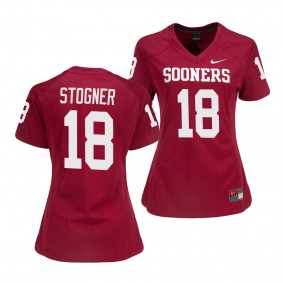 Oklahoma Sooners Austin Stogner 18 Crimson College Football Game Jersey Women's