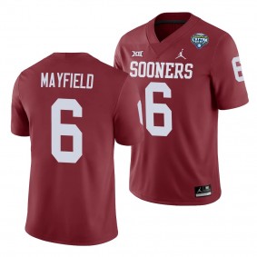 Oklahoma Sooners Baker Mayfield Crimson 2020 Cotton Bowl Game Jersey