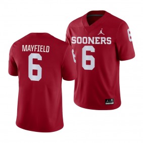 Oklahoma Sooners Baker Mayfield Crimson Game College Football Jersey
