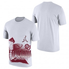 Oklahoma Sooners Jordan Brand Basketball 90s Hoop Max T-Shirt White