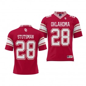 Oklahoma Sooners #28 Danny Stutsman NIL Player Crimson Football Jersey Men's
