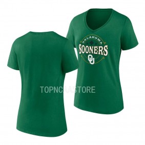 Oklahoma Sooners Green St. Patricks Day Lucky Gift Women T-Shirt