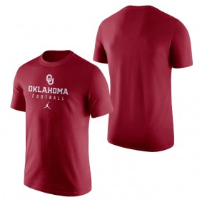Oklahoma Sooners Jordan Brand Team Issue Performance T-Shirt Crimson