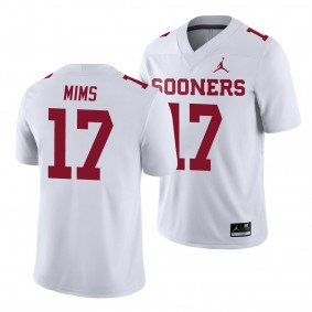 Oklahoma Sooners Marvin Mims 17 White Game Football Jersey Men's