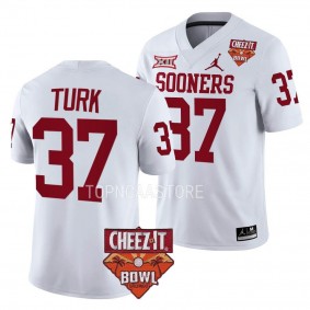 Michael Turk Oklahoma Sooners 2022 Cheez-It Bowl White College Football Jersey