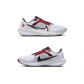 Oklahoma Sooners Nike Unisex Zoom Pegasus 40 Running Shoes White