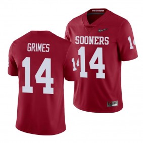 Oklahoma Sooners Reggie Grimes 14 Crimson College Football Playoff Game Jersey Men's