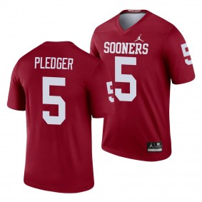 Oklahoma Sooners T.J. Pledger 5 Crimson Legend Football Jersey Men's