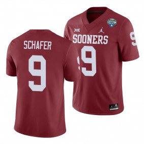 Oklahoma Sooners Tanner Schafer Crimson 2020 Cotton Bowl Game Jersey