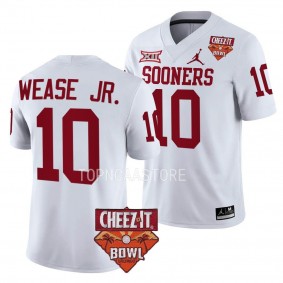 Theo Wease Oklahoma Sooners 2022 Cheez-It Bowl White College Football Jersey