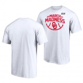 Oklahoma Sooners 2021 NCAA Basketball March Madness White Bound Ticket T-Shirt 2021 March Madness