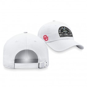 Oklahoma Sooners 2022 NCAA Baseball Super Regional Champs Locker Room Adjustable Hat White