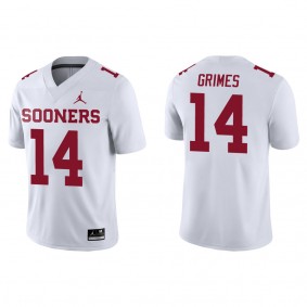 Reggie Grimes Oklahoma Sooners Jordan Brand Game College Football Jersey White