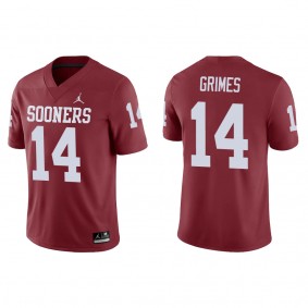Reggie Grimes Oklahoma Sooners Jordan Brand Game College Football Jersey Crimson