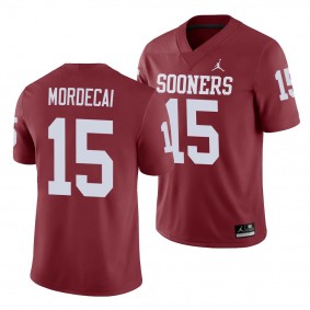 Oklahoma Sooners Tanner Mordecai Crimson Game Men's College Football Jersey