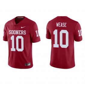 Theo Wease Oklahoma Sooners Nike Game College Football Jersey Crimson